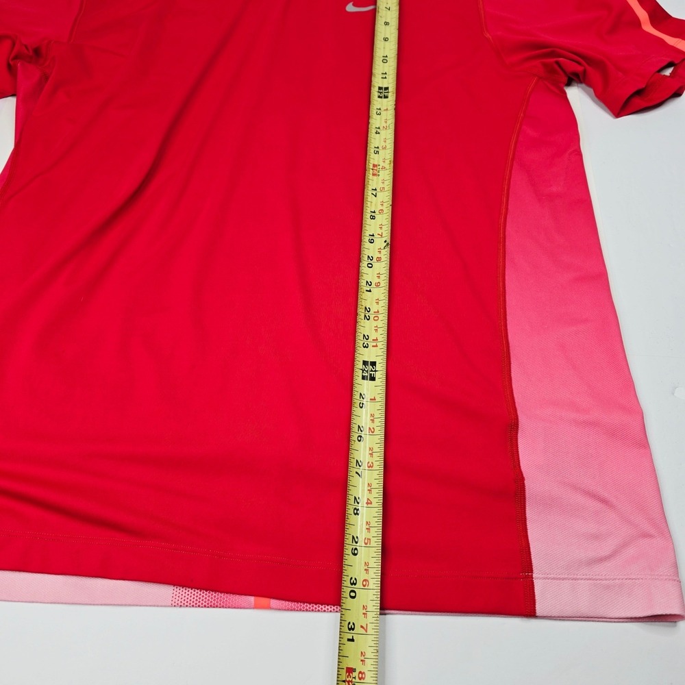 Nike Tiger‎ Woods Collection Dri Fit Red Golf Polo Shirt Mens Large L - Picture 9 of 12